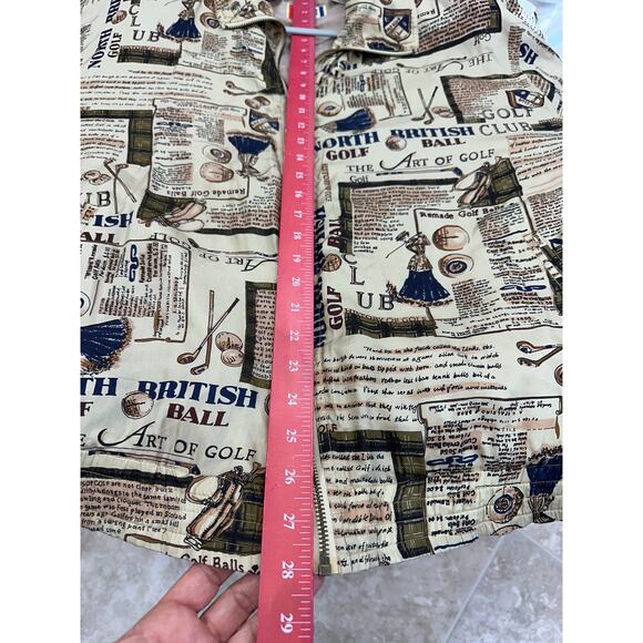 Vintage Evr 100% Silk Windbreaker Jacket Size XL Golfers Print Athleisure - Picture 7 of 9